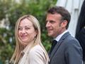 Giorgia Meloni y Emmanuel Macron, en una reunión en el Elíseo