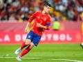 Álvaro Morata en un partido amistoso de la selección española