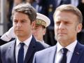 El primer ministro francés, Gabriel Attal, junto al presidente Emmanuel Macron, en París