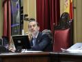El presidente del Parlament, Gabriel Le Senne, durante la sesión plenaria del 18 de junio