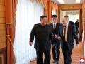 Kim Jong-un y Vladimir Putin en Pyongyang