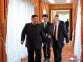 Kim Jong-un y Vladimir Putin en Pyongyang