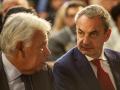 Los expresidentes del Gobierno Felipe González y José Luis Rodríguez Zapatero