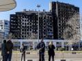 Fachada del edificio incendiado en el barrio de Campanar, en Valencia