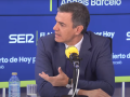 El presidente del Gobierno, Pedro Sánchez, en la Cadena SER