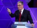 Keir Starmer, líder de los laboristas, durante el debate electoral