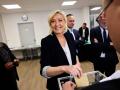 Politician Marine Le Pen during the European Parliament election in Henin-Beaumont, north of France on June 9, 2024.