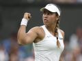 Jessica Bouzas Maneiro, durante la primera ronda de Wimbledon