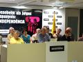 Rueda de prensa de la Asamblea Nacional Catalana, liderada por Lluís Llach