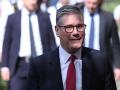 El líder del Partido Laborista británico, Keir Starmer, a su llegada al centro electoral, en Londres