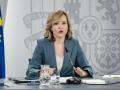 La ministra de Educación, Formación Profesional y Deportes, Pilar Alegría, durante una rueda de prensa posterior a la reunión del Consejo de Ministros