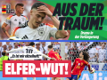 El diario Bild habla de "adiós al sueño" y carga contra el arbitraje: "Fue penalti"