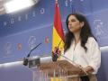 La portavoz de VOX en el Congreso, Pepa Millán durante la rueda de prensa