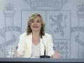 La portavoz del Gobierno, Pilar Alegría, durante su comparecencia
