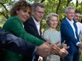 Dolors Montserrat, el presidente del Partido Popular, Alberto Núñez Feijóo, la presidenta de la Comisión Europea, Ursula Von der Leyen