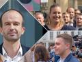 Montaje de los cinco posibles candidatos a primer ministro de Francia de La Izquierda Insumisa