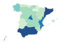 Nulidades separaciones y divorcios por comunidades autónomas