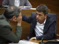 Vicente Barrera y Carlos Mazón, este jueves, en las Cortes Valencianas