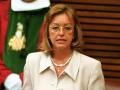 Marcela Miró durante su toma de posesión en las Cortes Valencianas
