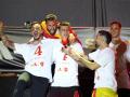 Dani Carvajal, Alvaro Morata, Jeselu Mato y Nacho Fernández durante la celebración de la victoria de España en la Eurocopa