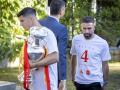 Soccerplayers Dani Carvajal and Alvaro Morata at a reception to honour the Spain Soccer team after their victory in the  UEFA Euro Germany 2024 in Madrid on Modany, 15 July 2024.