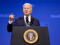 El presidente de Estados Unidos, Joe Biden, habla durante la 115ª Convención Nacional de la Asociación Nacional para el Progreso de las Personas de Color (NAACP) en Las Vegas, Nevada