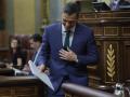 Pedro Sánchez, en el estrado del Congreso de los Diputados