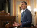 El presidente del Gobierno, Pedro Sánchez, comparece durante una sesión extraordinaria en el Congreso de los Diputados
