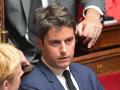 El primer ministro francés en funciones, Gabriel Attal,  en la Asamblea Nacional de Francia, en París