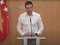 El líder del PSOE-M, Juan Lobato, en la rueda de prensa posterior a la Junta de Portavoces