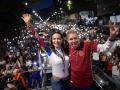 Maria Corina Machado y Edmundo González en la campaña de Caracas el 4 de julio