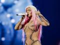 Singer Karol G during her concert in Madrid. July 20 2024