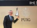 El presidente y consejero delegado de Puig, Marc Puig, durante el toque de campana de la empresa Puig en su salida a Bolsa