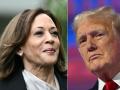 La vicepresidente de EE.UU. Kamala Harris y el expresidente Donald Trump