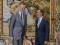 El Rey recibe en audiencia al presidente del Parlamento balear, Gabriel Le Senne, en el Palacio de la Almudaina