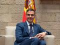 El presidente del Gobierno, Pedro Sánchez durante su reunión con Pere Aragonés