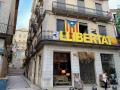 Simbología nacionalista en Gerona, en una imagen de archivo