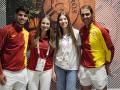La Princesa Leonor y la Infanta Sofía bajaron a ver a Nadal y Alcaraz tras el partido