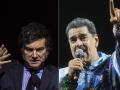 El presidente de Argentina, Javier Milei, y el presidente de Venezuela, Nicolás Maduro