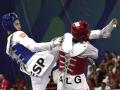 El taekwondista español Adrián Vicente durante los Juegos del Mediterráneo 2022
