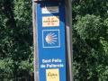Un letrero del Camino de Sant Jaume, en Cataluña