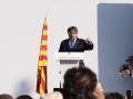 El expresidente de la Generalitat de Catalunya Carles Puigdemont interviene durante un acto de bienvenida organizado por entidades independentistas en el paseo Lluís Companys, a 8 de agosto de 2024, en Barcelona, Catalunya (España). Dicha concentración ha sido convocada por entidades independentistas, con la asistencia de Junts, ERC, CUP, ANC, Òmnium Cultural, CDR y Associació de Municipis per la Independència (AMI). Puigdemont tiene previsto asistir a este acto de bienvenida para después participar en el pleno de investidura del líder del PSC, casi siete años después de instalarse en Bélgica por las consecuencias judiciales del 'procés', y con una orden de detención.
David Zorrakino / Europa Press
08/8/2024