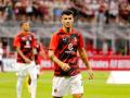 Alvaro Morata is in action during the Trofeo Berlusconi match between AC Milan and AC Monza in Milano, Italy, on August 13, 2024, at Stadio Giuseppe Meazza .