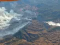 Una imagen aérea del incendio que se ha declarado en el municipio de Andújar este domingo