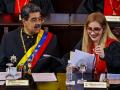 Nicolas Maduro, junto a la presidenta del tribunal supremo de justicia Caryslia Rodríguez, en una foto de enero de 2024