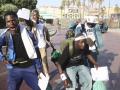 Un grupo de 62 inmigrantes es trasladado a la península, concretamente al puerto de Algeciras (Cádiz), para descongestionar el Centro de Estancia Temporal de Inmigrantes, este martes en Ceuta. Estos inmigrantes, la mayoría de ellos de Guinea, Sudán y Argelia, se suman a los 47 que salieron el sábado