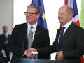 El primer ministro británico, Keir Starmer, y el canciller alemán, Olaf Scholz, en Berlín