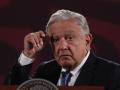 El presidente de México, Andrés Manuel López Obrador, habla durante su rueda de prensa matutina este martes, en Palacio Nacional en Ciudad de México