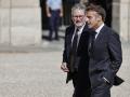 El primer ministro inglés, Keir Starmer, con el presidente de Francia, Emmanuel Macron, en el Eliseo