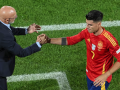 Luis de la Fuente y Álvaro Morata, durante la pasada Eurocopa